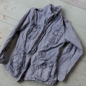 Light blue denim cargo jacket